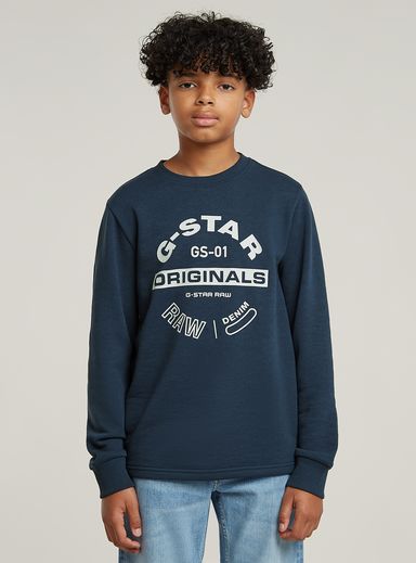 Boys Crew Sweater Unbrushed